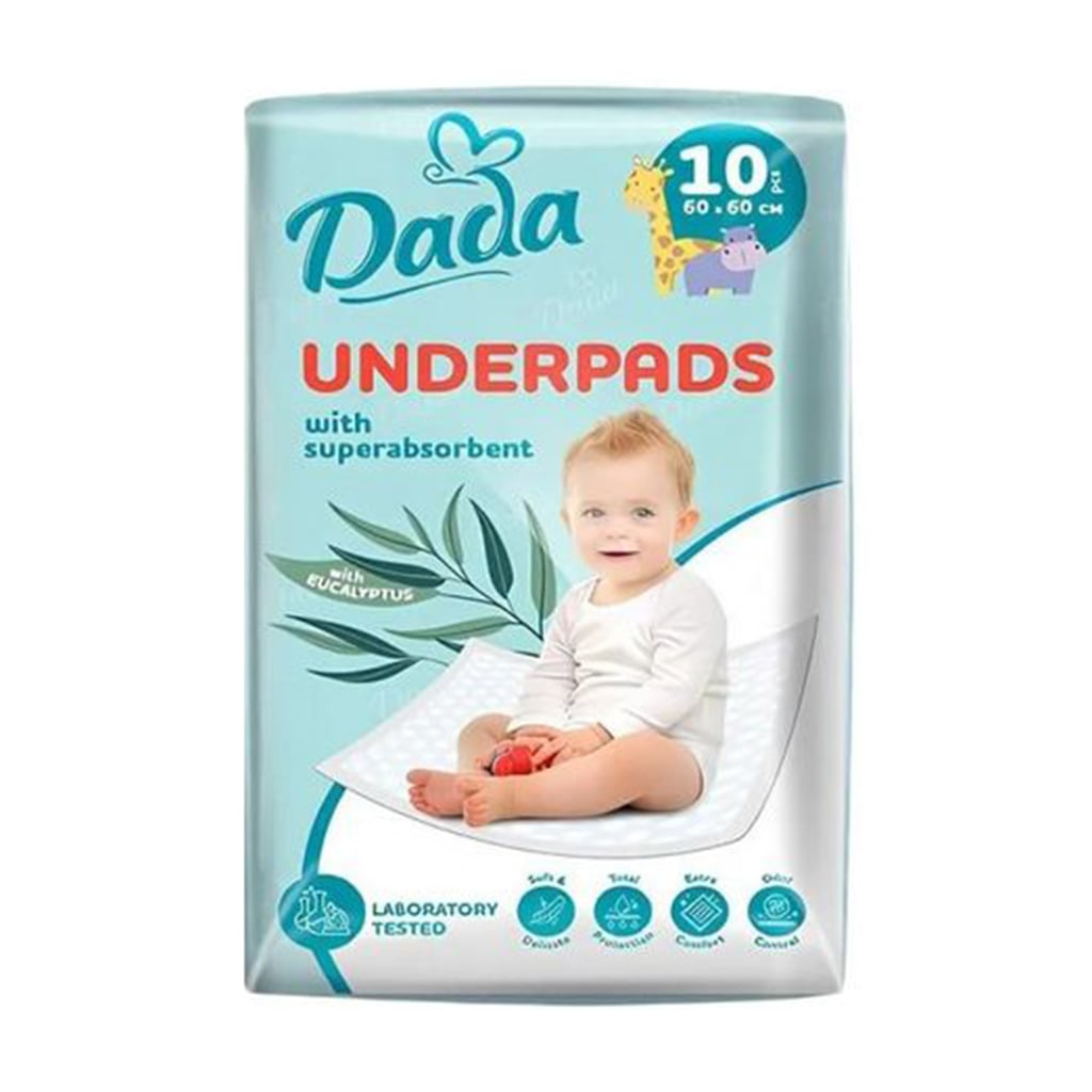 Дитячі пелюшки гігієнічні поглинальні Dada Underpads, 60*60 см, 10 шт