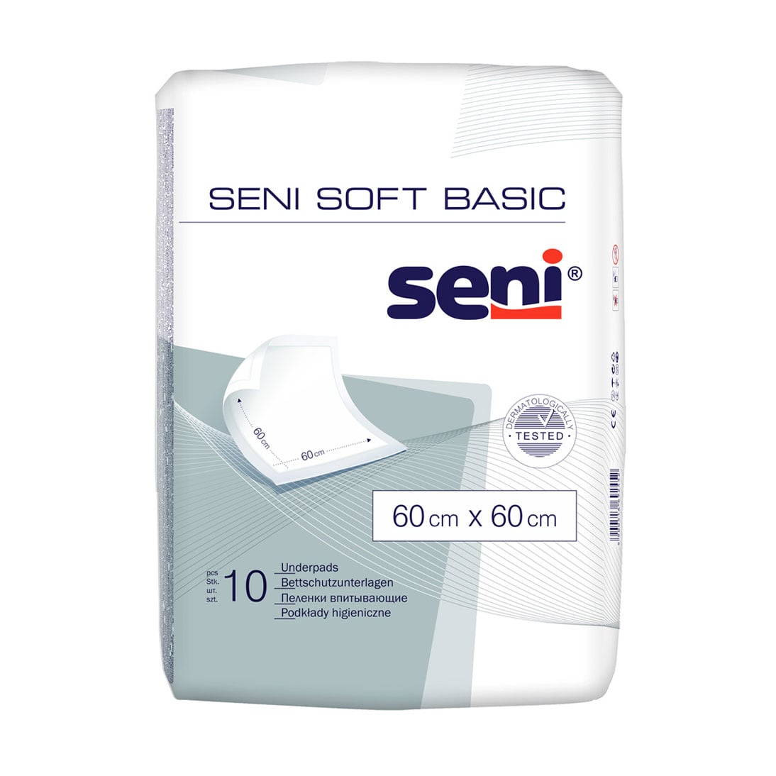 Пелюшки гігієнічні Seni Soft Basic 60*60 см, 10 шт